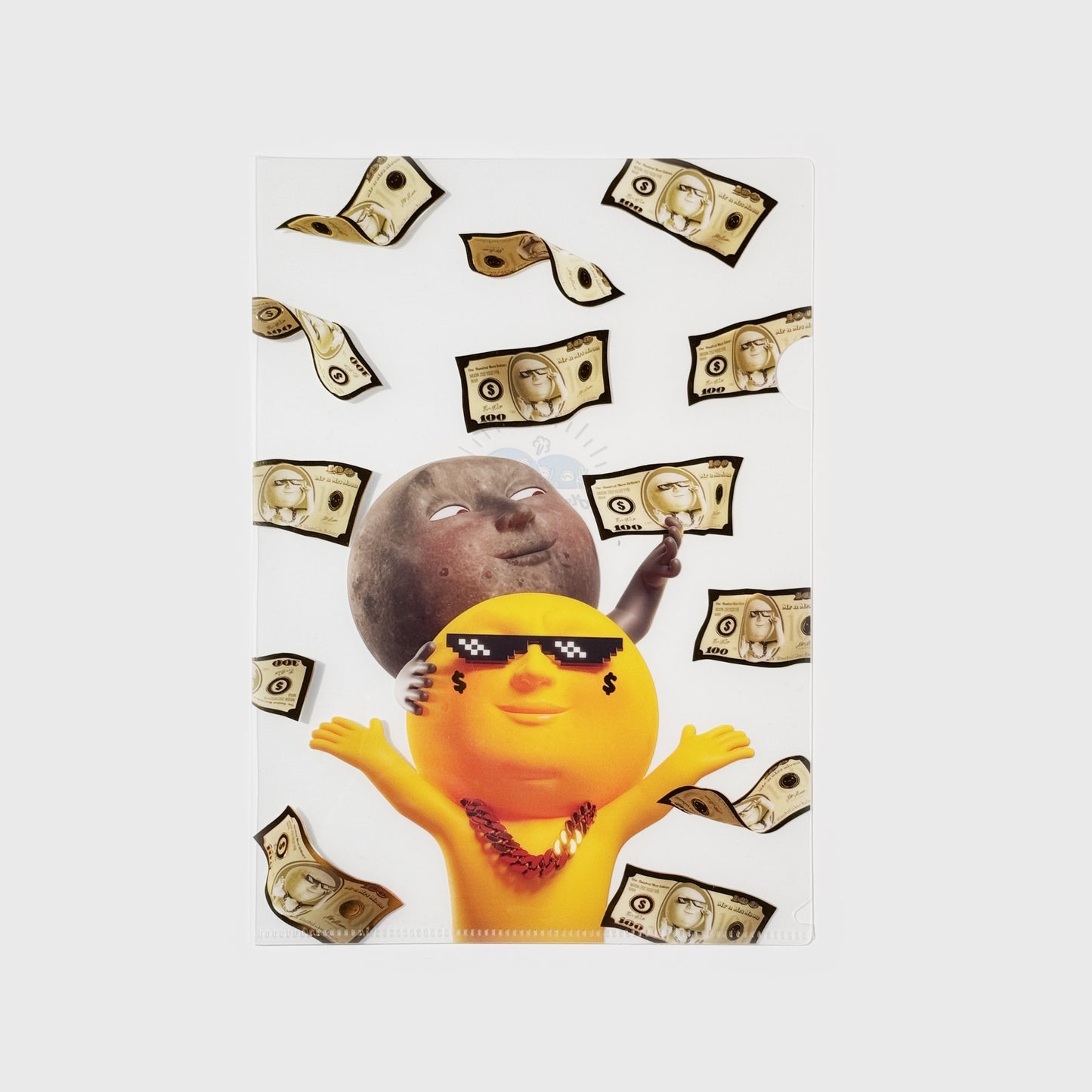 賺爆 Money Shower!月神灑錢中💸 燙金透明膠Folder