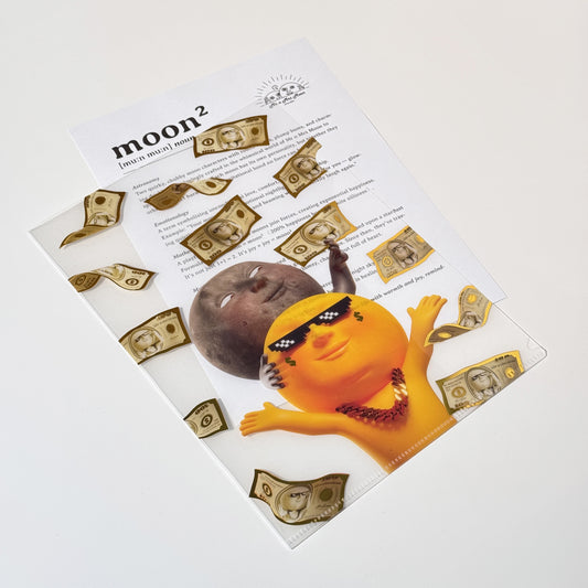 賺爆 Money Shower!月神灑錢中💸 燙金透明膠Folder