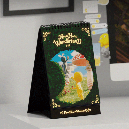 2024《Moon Moon in Wonderland》Calendar 座枱童話月曆/ 掛曆連桌布組合(香港假期)