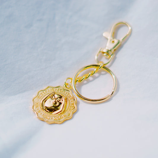 Sleep is for the weak! Gold coin keychain