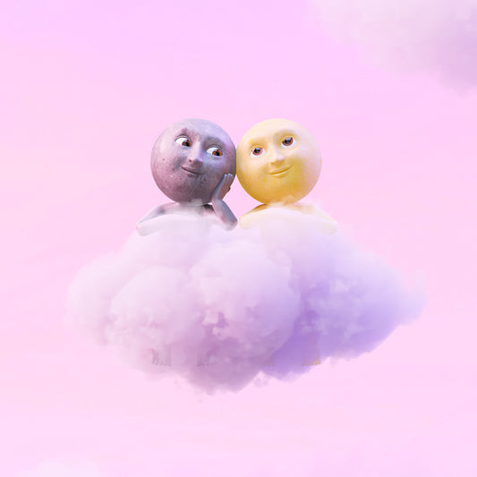 Mr n Mrs Moon "Two people living in the sky" mobile and computer wallpaper