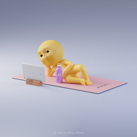 Mrs Moon "Can Spend All Day on the Yoga Mat" Mobile Wallpaper