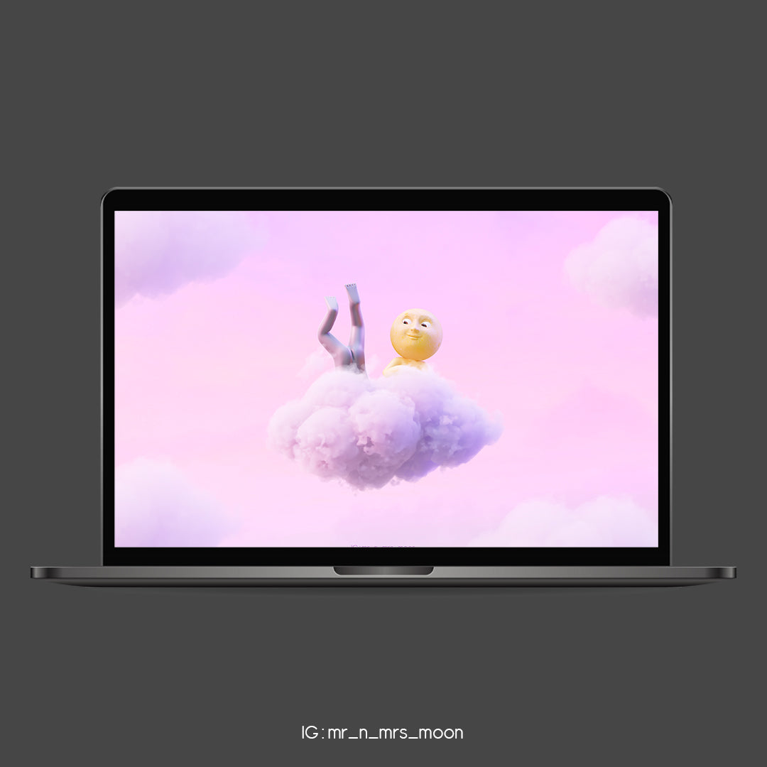 Mr n Mrs Moon "Two people living in the sky" mobile and computer wallpaper