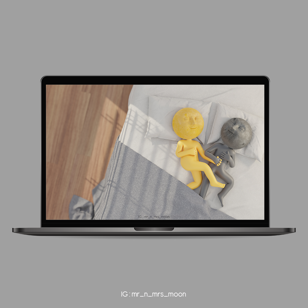 Mr n Mrs Moon "Nap Time" mobile and computer wallpaper