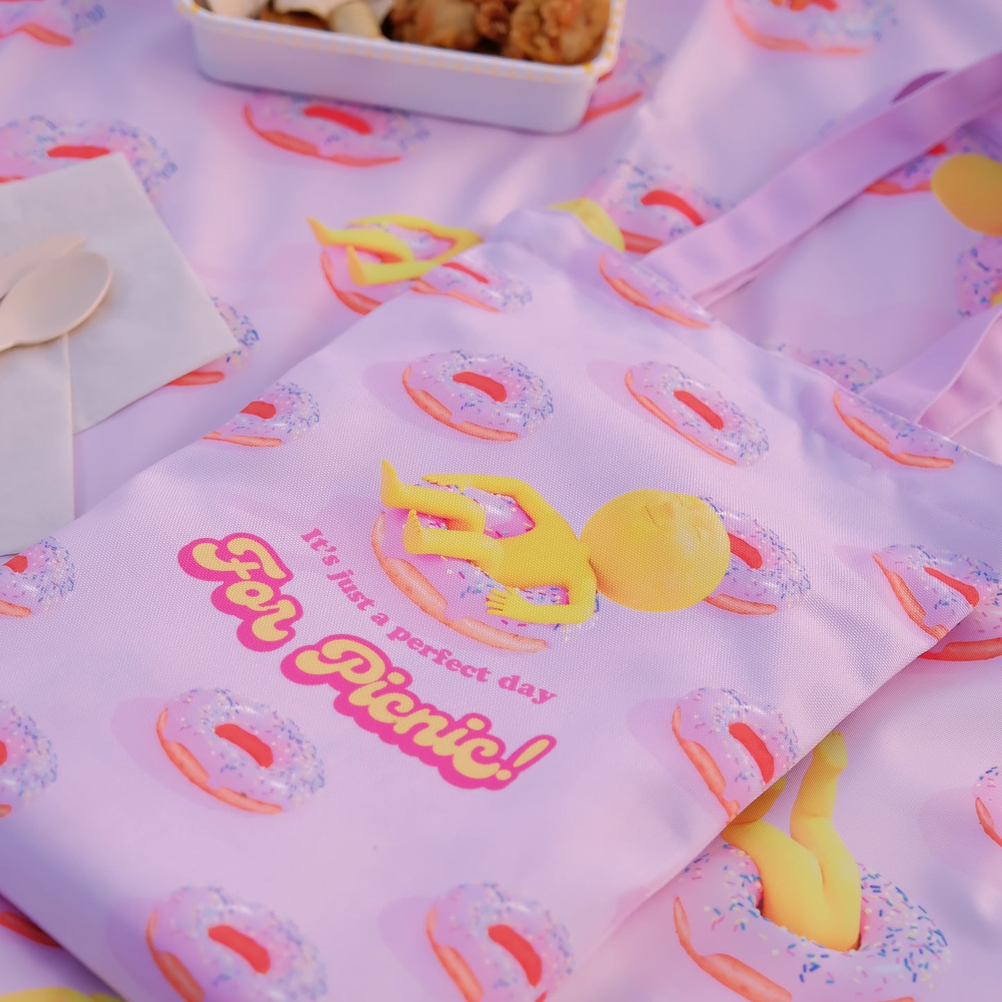 Moon Moon Donut Picnic Mat