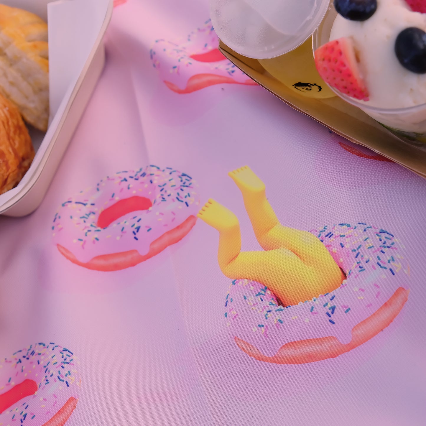 Moon Moon Donut Picnic Mat