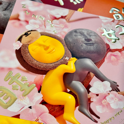 (Additional printing.ᐟ.ᐟ.ᐟ) Moon² Eat well, sleep well, earn money and make hilarious Spring Festival greetings!