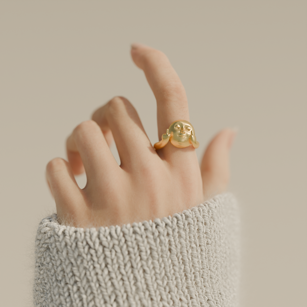 (Pre-order.ᐟ.ᐟ.ᐟ) Mona Li Moon's Smile Ring 