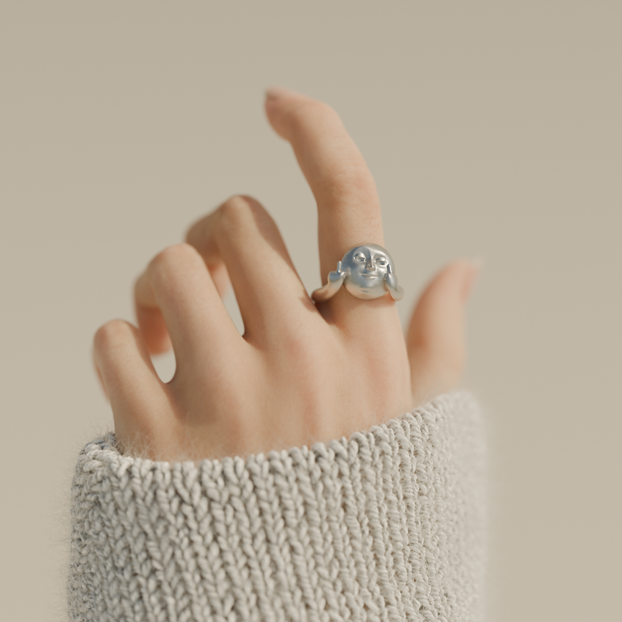 (Pre-order.ᐟ.ᐟ.ᐟ) Mona Li Moon's Smile Ring 