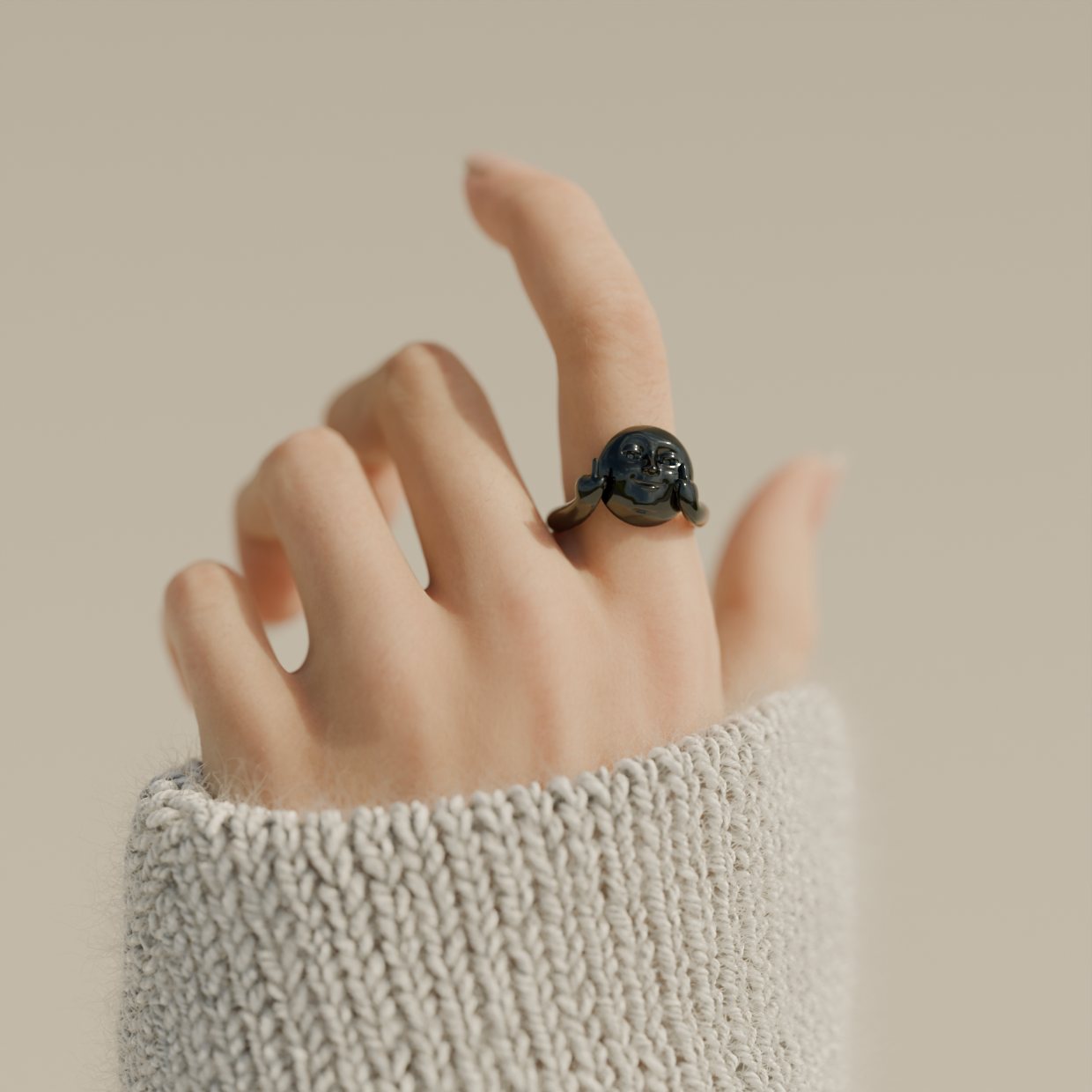 (Pre-order.ᐟ.ᐟ.ᐟ) Mona Li Moon's Smile Ring 