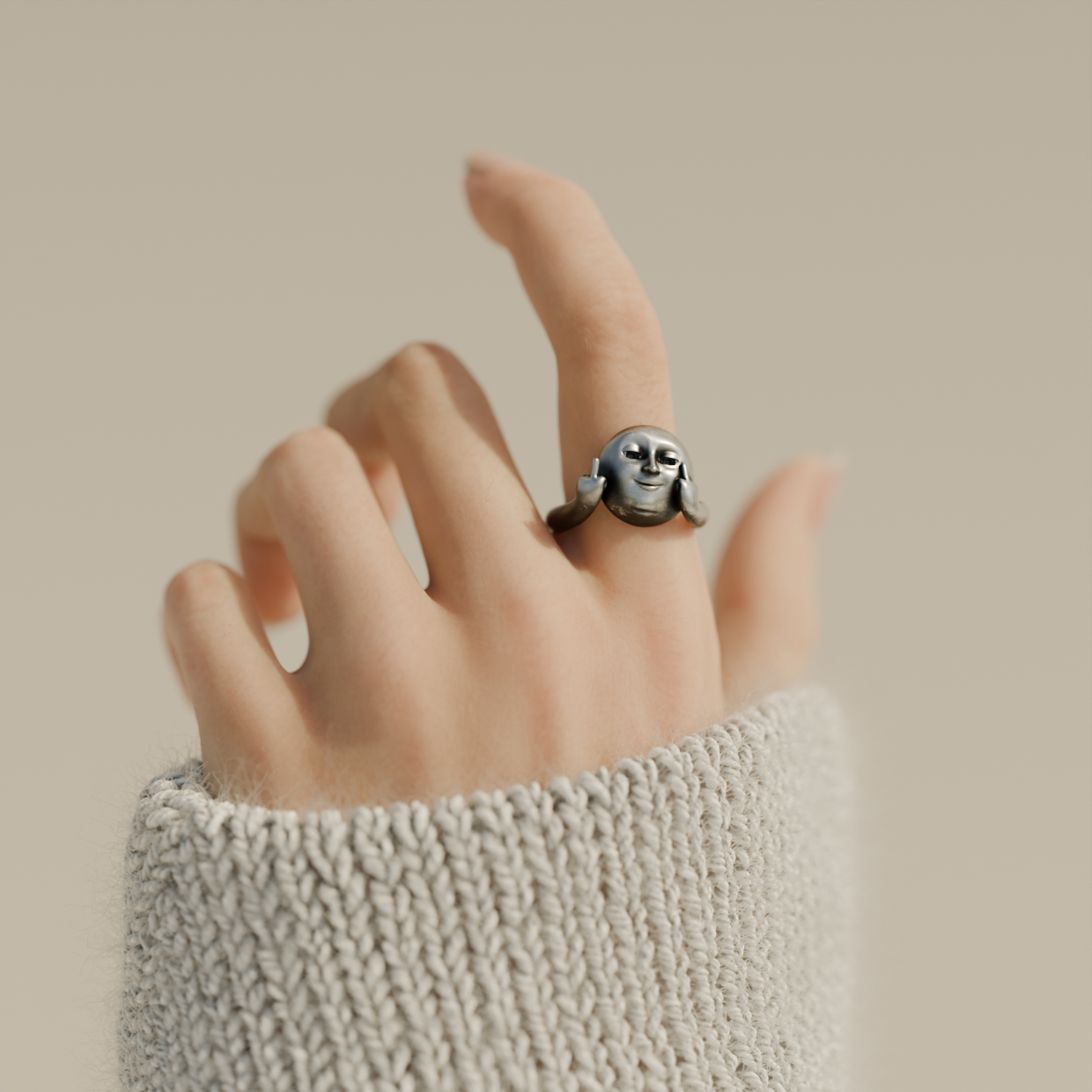 (Pre-order.ᐟ.ᐟ.ᐟ) Mona Li Moon's Smile Ring 
