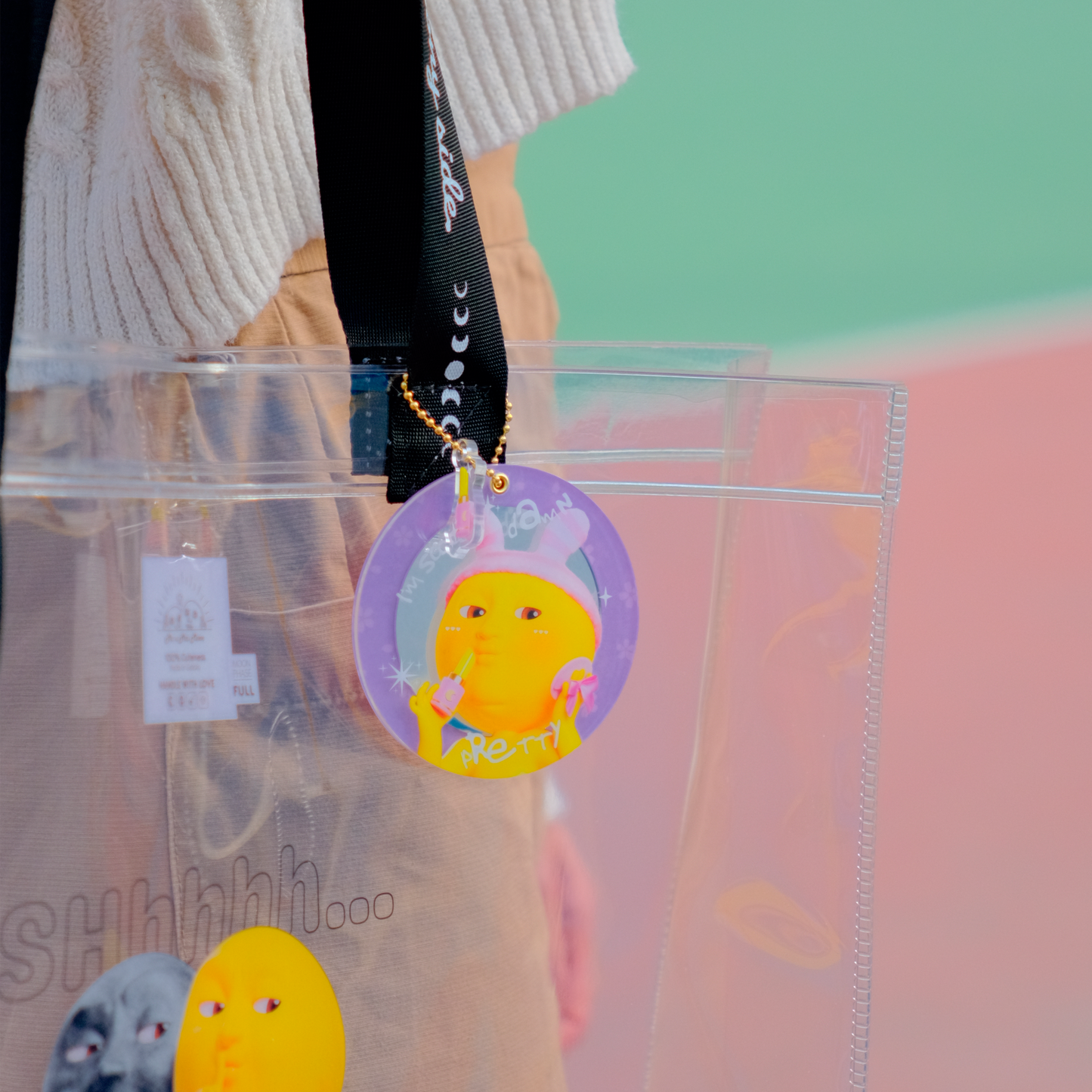 I'm so damn pretty rotating mirror charm
