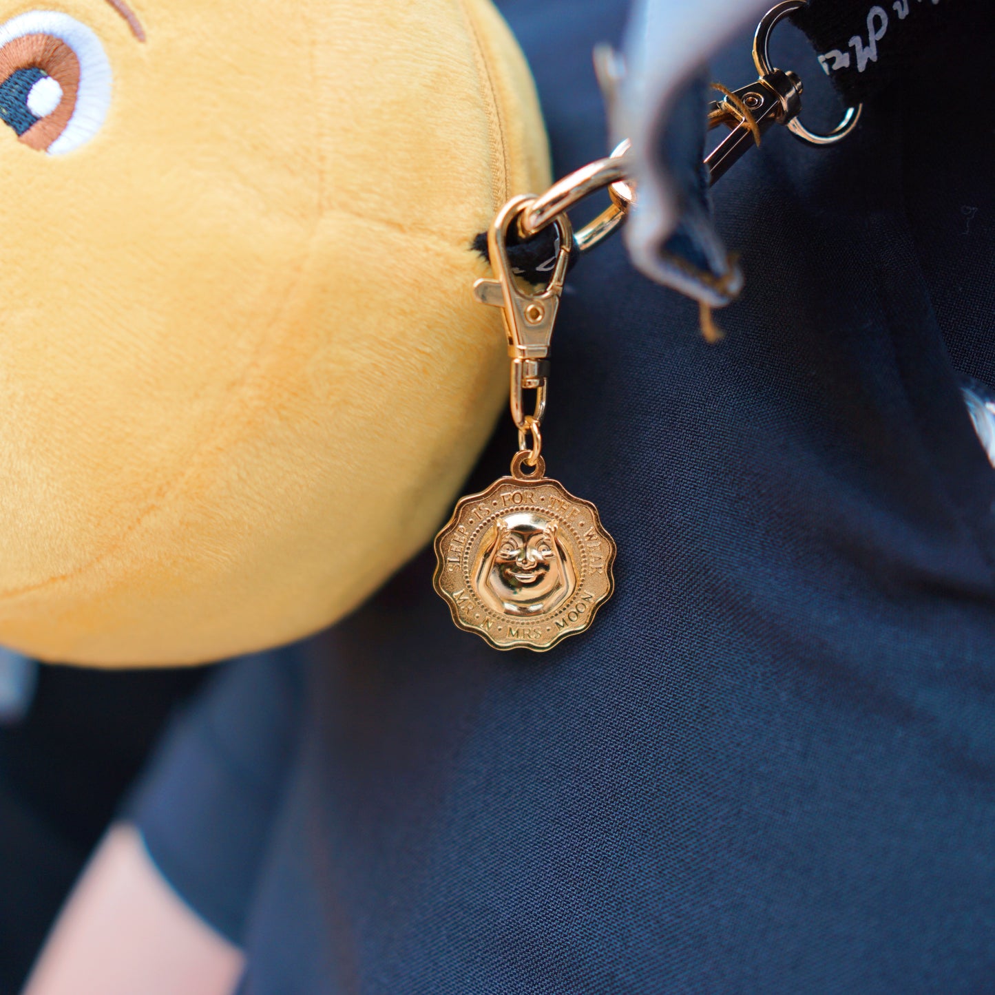 Sleep is for the weak! Gold coin keychain