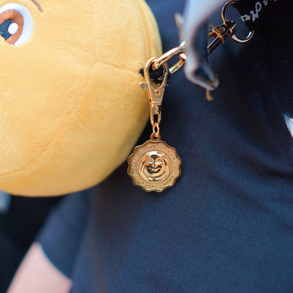 Sleep is for the weak! Gold coin keychain