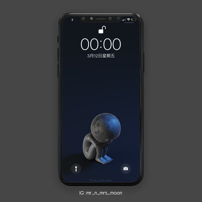 Mr Moon "Life is so tiring" mobile wallpaper