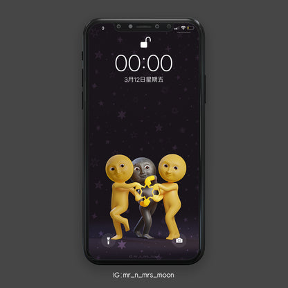 Moonsss "Let's form a hexagon!" Mobile wallpaper
