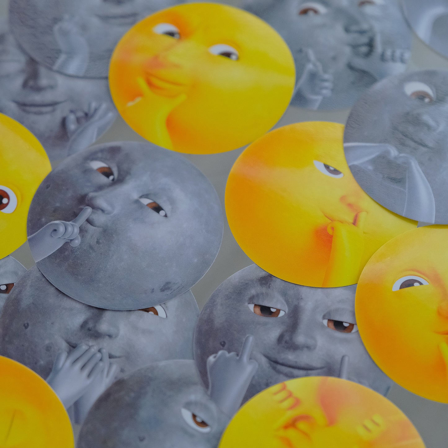 Moon Moon Waterproof Sticker 12pc